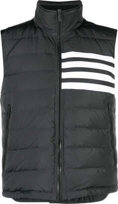 Stripe-Detail Padded Gilet