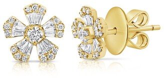 Sabrina Designs 14K 0.54 Ct. Tw. Diamond Flower Earrings