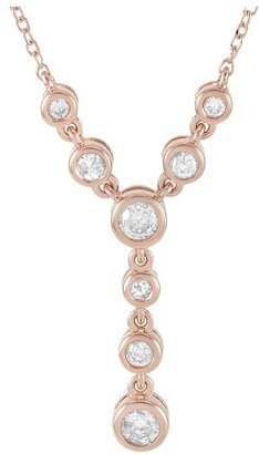 Diamond Select Cuts 14K Rose Gold 0.25 Ct. Tw. Diamond Necklace