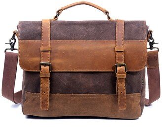 THE SAME DIRECTION Stone Creek Waxed Canvas Briefcase-AB