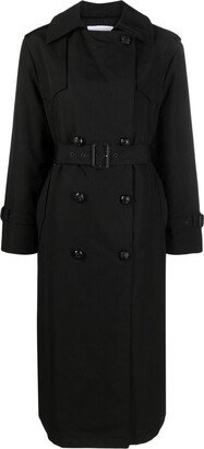 Double-Breasted Belted Trench Coat-AK