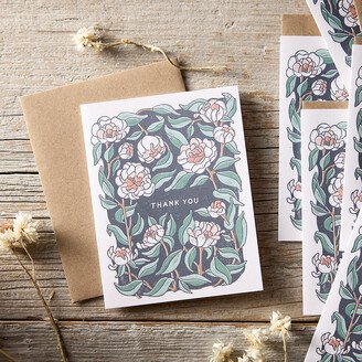 Root & Branch Peony Thank You Cards, Set of 8