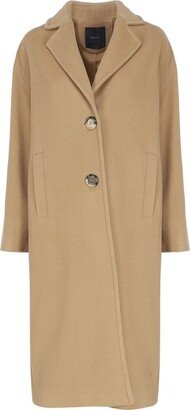 Single-Breasted Long-Sleeved Coat-AN