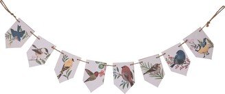 Wood 59 Multicolor Spring Bird Banner Hanging Decor - N/A