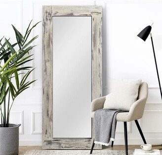 Neutypechic American Farmhouse Full-Length Floor Mirror-Hollow Wood Distressed