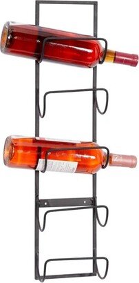 Industrial Metal Wall Wine Rack Black - Olivia & May