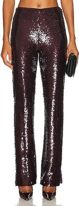 SIMKHAI Lilita Sequin Pant in Wine