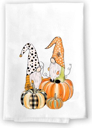 Gnome Kitchen Towel | Halloween Hand Fall Decor Pumpkin Gnomes Orange Black Cute Adorable