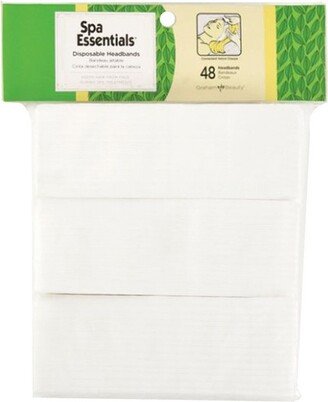 Spa Essentials White Spandex Headband One Size 51823 48 per Pack