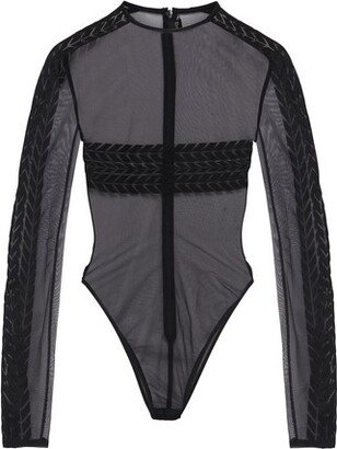 Tyre Track Macrame Net Bodysuit