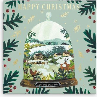 Woodmansterne Countryside Snowglobe Christmas Card