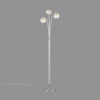 Dunelm Cecilie 3 Arm Chrome Floor Lamp Chrome