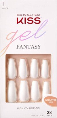 Kiss Nails KISS Gel Fantasy Sculpted Fake Nails - True Color - 28ct