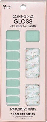 Gloss Ultra Shine Gel Nail Art Palette - Tea Leaves - 32ct