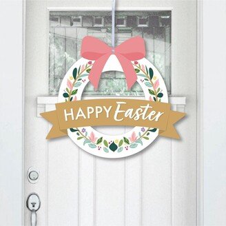 Big Dot Of Happiness Happy Easter - Outdoor Holiday Party Decor - Front Door Wreath