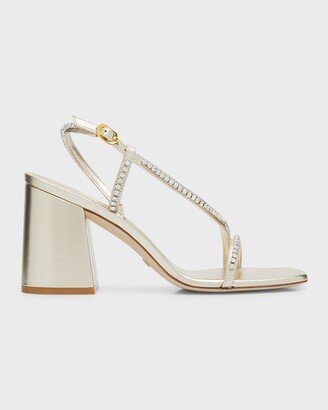 Soiree Metallic Crystal Slingback Sandals-AA