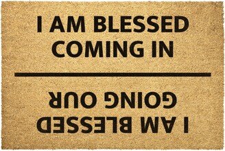 I Am Blessed Coming in & Going Out Doormat Outdoor Rug Door Mat Decor Housewarming Summer Winter Christmas House Gift