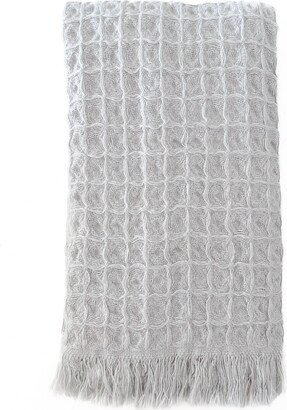 Anaya Home Soft Grey Turkish Cotton Waffle Hand Towel- Set of 2