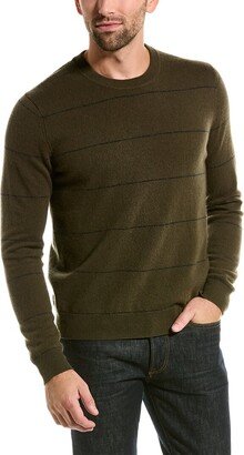 Sofiacashmere Striped Cashmere Crewneck Sweater-AA