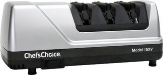 Model 15XV 15-Degree 3-Stage Electric Knife Sharpener for Straight Edge and Serrated Knives, Platinum