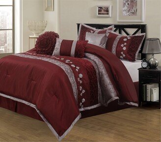 Grand Avenue Stella Wine 7-piece Bedding Comforter Set