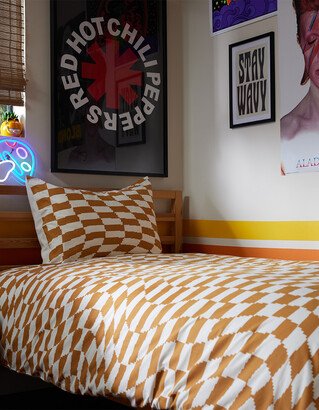 Psychedelic Check Queen Duvet Set