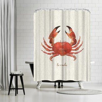 71 x 74 Shower Curtain, French Kitchen Seafood Crab by Samantha Ranlet