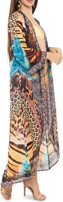 RANEES Black Animal Duster