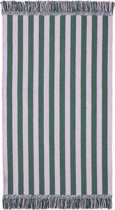 Green & Purple Striped Door Mat