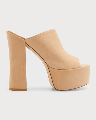 Skyhigh Suede Mule Platform Sandals