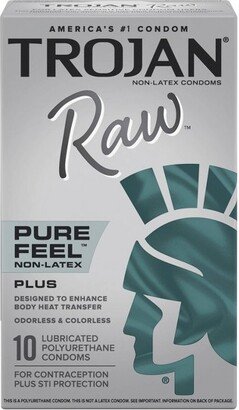 Trojan Raw Non-Latex Lubricated Condoms - 10ct