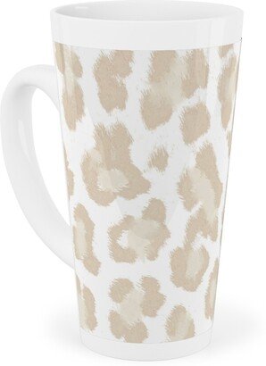 Mugs: Natural Leopard - Beige Tall Latte Mug, 17Oz, Beige