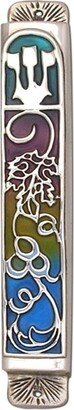 Colorful & Nature Inspired Sterling Silver Mezuzah Case - Weather Resistant Jewish Wedding & Housewarming Gift