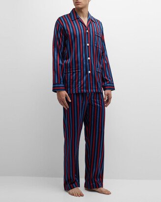 Men's Wellington 55 Cotton Stripe Long Pajama Set