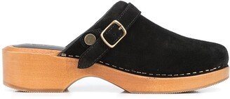 70s Suede Clogs