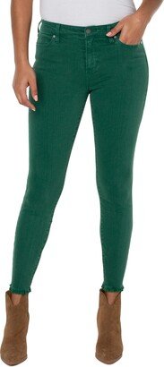 Womens Abby Ankle Skinny with Fray Hem in Serpentine 0 Inseam 28