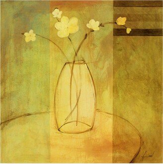 Pablo Esteban Flowers in Glass Vase 1 Canvas Art - 36.5 x 48