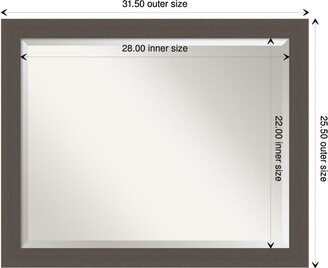 Beveled Wall Mirror - Brushed Nickel Frame