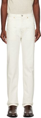 HAULIER Off-White Straight-Leg Jeans