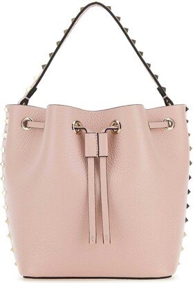 Rockstud Drawstring Bucket Bag