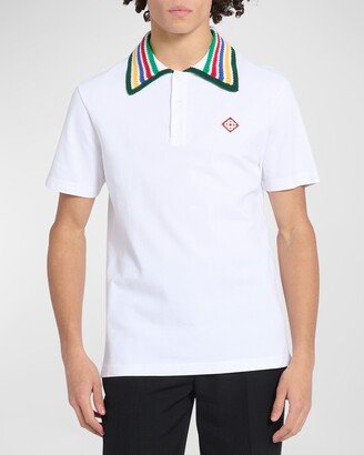 Men's Knit Collared Polo Shirt