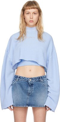 HALFBOY Blue Cropped Sweatshirt