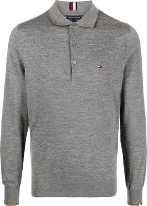 Long-Sleeved Polo Shirt-AC