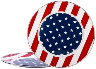 Stars & Stripes Charger Plates, Set of 2