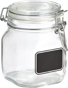 Bormioli Rocco 25 oz. Hermetic Jar w/ Chalk Label 750 ml.