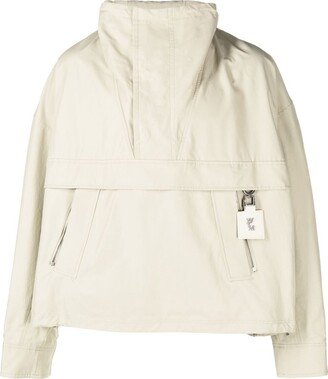 Logo-Patch Hooded Raincoat