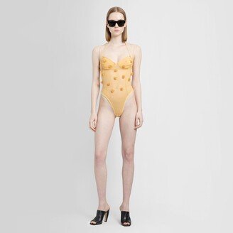 Woman Orange Bodysuits