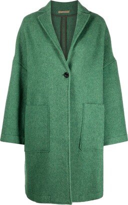 Paltò Fluffy single-breasted coat