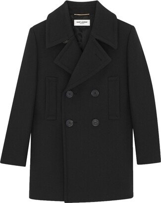 Caban double-breasted coat