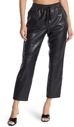 Faux Leather Drawstring Pants